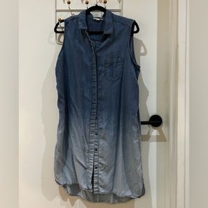 Ombré Denim Shirt Dress​